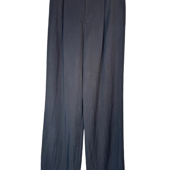 Zara XS Black Wide-Leg Pants Lyocell & Polyester Blend - Picture 6 of 16